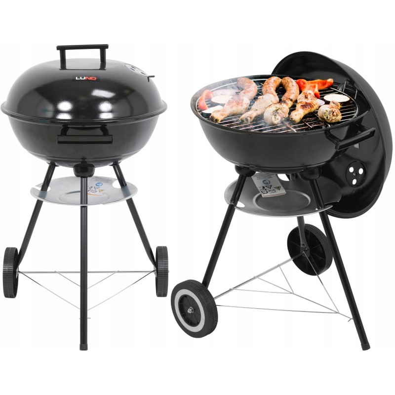 Apvalios anglies kepsninės su dangteliu, 41 cm