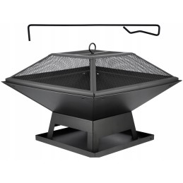 Steel firebox with cover 45 x 45cm