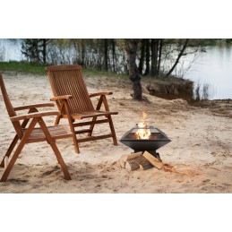 Plieninis židinys su dangteliu 45x45cm