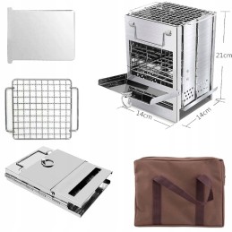 Mobili kelioninė kepsninė stovyklavimui maiše