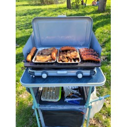 Cast iron plate grill grate 52x25 grill pan