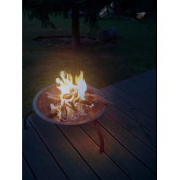 Plieninis židinys su atlenkiamomis kojelėmis, 56x39cm