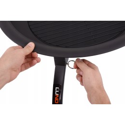 Plieninis židinys su atlenkiamomis kojelėmis, 56x39cm