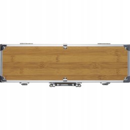 Kepsninės komplektas lagamine iš bambuko medienos