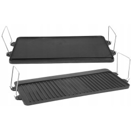 Cast iron plate grill grate 52x25 grill pan