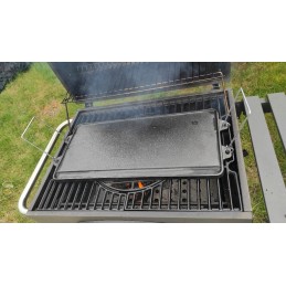 Ketaus grilio lėkštė, grotelės, 52x25, grilio keptuvė