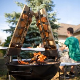 Portable foldable camping grill