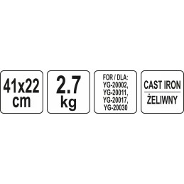 Dvipusė ketaus plokštė yato kepsninėms