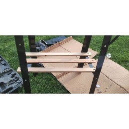 Sodo kepsninė ant ratų, reguliuojamos grotelės, anglinis grilis su polka ratukais