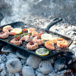 Cast iron rustler grill pan 19x34cm