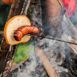 Lõkkepulgad + lõkkepulgatoed, kahvlid, 10 tk komplekt + riidepuu