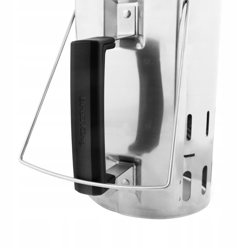 Broil king chimney for lighting coal briquettes grill