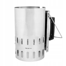 Broil king chimney for lighting coal briquettes grill