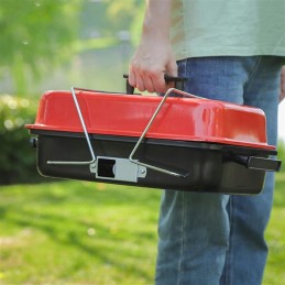 ⭐ kempingo kepsninė su anglimis nešiojamas sulankstomas lagaminas sodo stovyklavietė su dangčiu ⭐