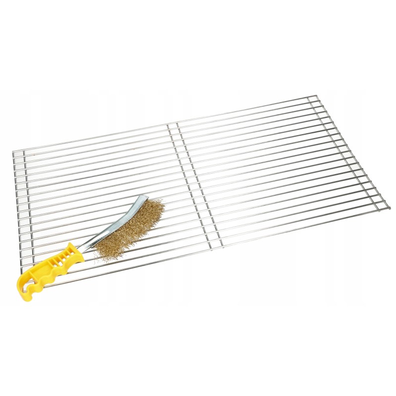 Stainless steel grill grate 60x40cm + slot brush
