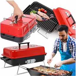 ⭐ kempingo kepsninė su anglimis nešiojamas sulankstomas lagaminas sodo stovyklavietė su dangčiu ⭐