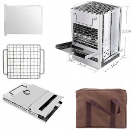 Mobili kelioninė kepsninė stovyklavimui maiše