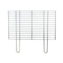 Grill construction grate 50x30 chrome with firebox/ash pan