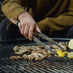 Fiskars norden grill chef nerūdijančio plieno ilgos virtuvinės grilio žnyplės