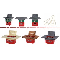 Wooden display stand for crates - drinks, vegetables.