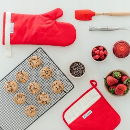 Apsauginė virtuvinė pirštinė karštiems patiekalams, atspari letenėlė ir griebtuvas