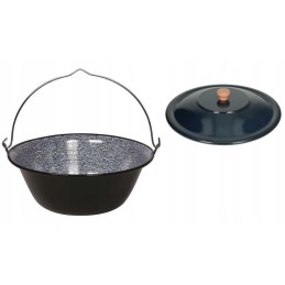 Vengriškas emaliuotas katilas, 6l, dangtis