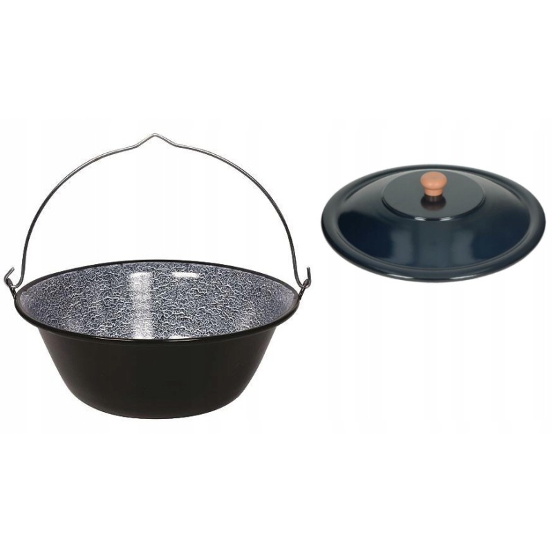 Vengriškas emaliuotas katilas, 6l, dangtis