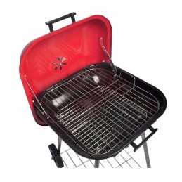 Didelė sodo grilis ant ratų su dangteliu