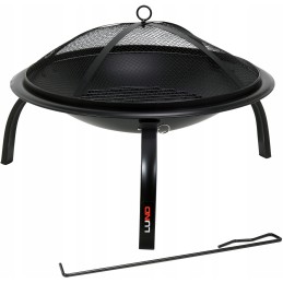 Plieninis židinys su atlenkiamomis kojelėmis, 56x39cm