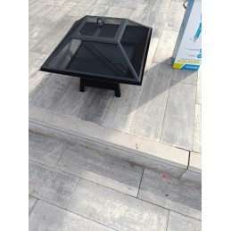 Plieninis židinys su dangteliu 45x45cm