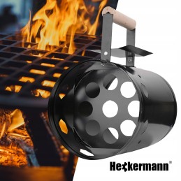 Chimney for lighting a grill, coal briquettes, large