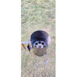 Chimney for lighting a grill, coal briquettes, large