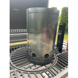 Chimney for lighting a grill, coal briquettes, large
