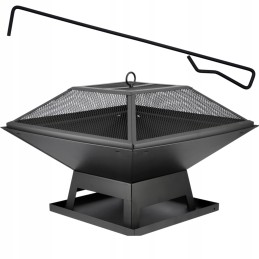 Steel firebox with cover 45 x 45cm