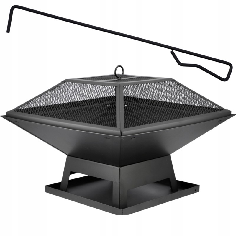 Steel firebox with cover 45 x 45cm