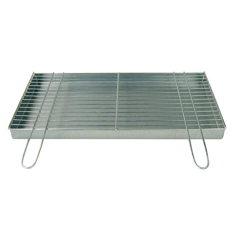 Chromuotos grilio konstrukcijos grotelės 58x30 su pakura/pelenu