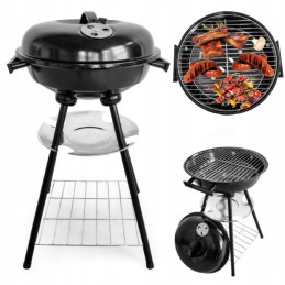 Sodo kepsninė su dangteliu, turistinė anglis, grotelės su pelenine