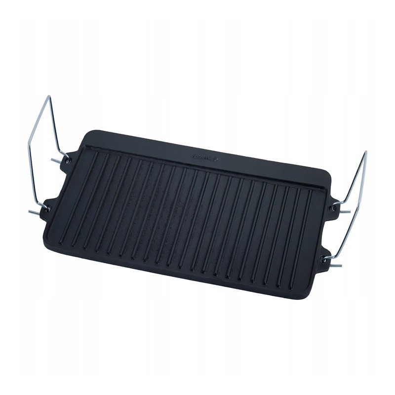 Ketaus grilio plokštė, grilio keptuvė, grotelės