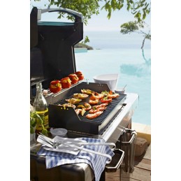 Ketaus grilio plokštė, grilio keptuvė, grotelės