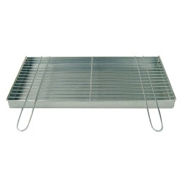 Chromuotos grilio konstrukcijos grotelės 58x30 su pakura/pelenu