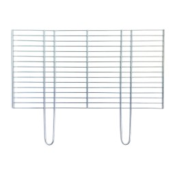 Grill construction grate 58x30 chrome with firebox/ash pan