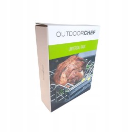 Tray with grill rack chicken stand