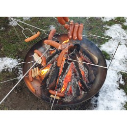 Wo 70 fookuskahvel 70cm grillile, roostevabast terasest kahvel, lõkkekepp