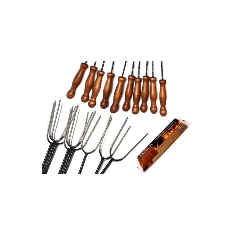 Komplektis 10 pulka koos 120 cm roostevaba kahvliga