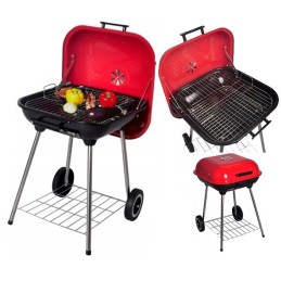 Didelė sodo grilis ant ratų su dangteliu