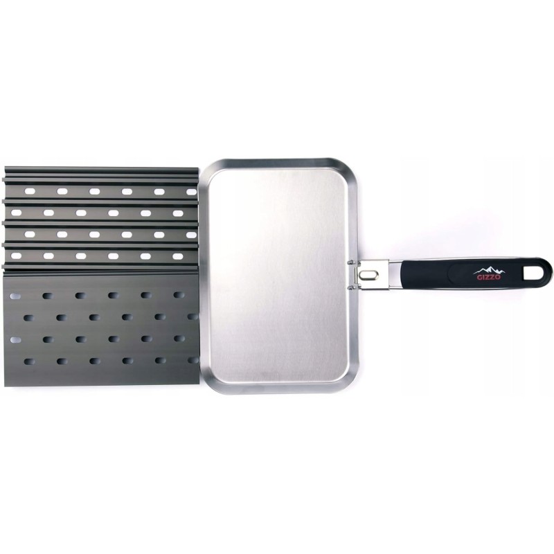 Hard grill grate set with protective grilling gloves