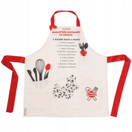 Moteriška virtuvės prijuostė su kišenėmis kaip dovana mamos gimtadienio proga