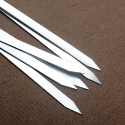 6x bbq skewers shashlik skewers fire sticks stainless steel 55cm