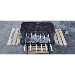 6x BBQ iešmeliai, iešmeliai, nerūdijančio plieno laužo pagaliukai, 55 cm