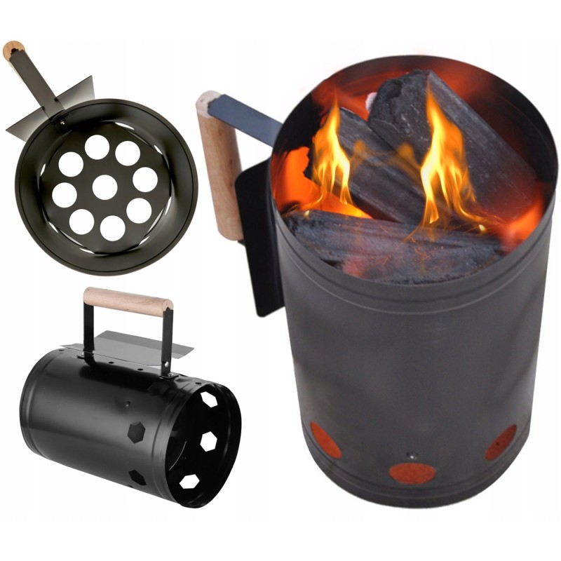 ☀️ chimney for lighting coal, briquettes for the grill